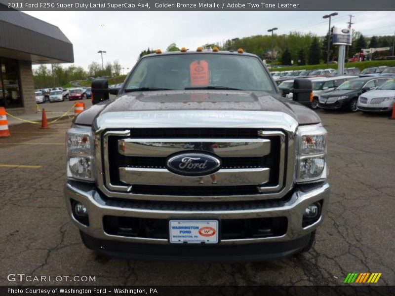Golden Bronze Metallic / Adobe Two Tone Leather 2011 Ford F250 Super Duty Lariat SuperCab 4x4