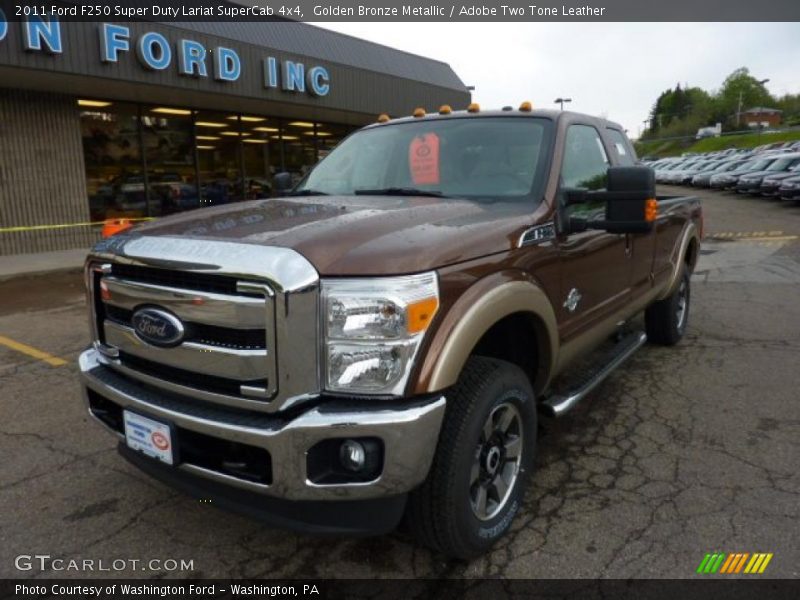Golden Bronze Metallic / Adobe Two Tone Leather 2011 Ford F250 Super Duty Lariat SuperCab 4x4