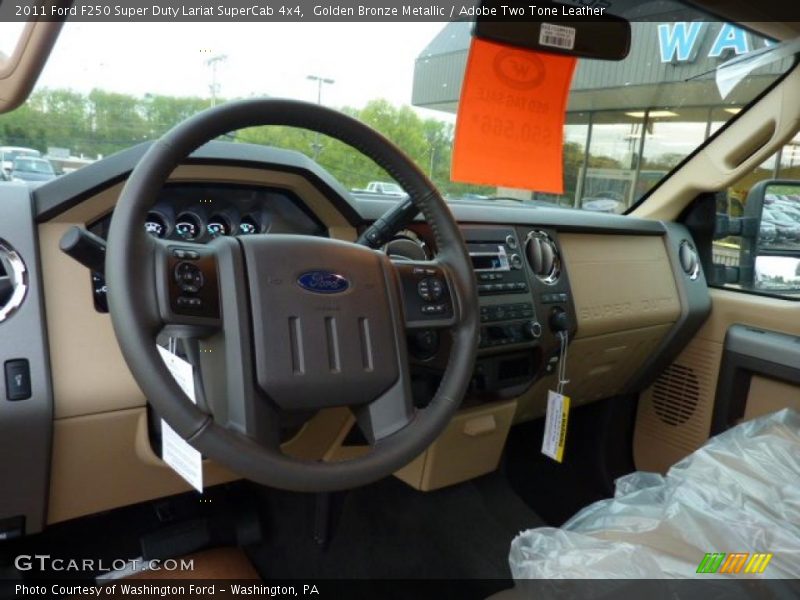 Golden Bronze Metallic / Adobe Two Tone Leather 2011 Ford F250 Super Duty Lariat SuperCab 4x4