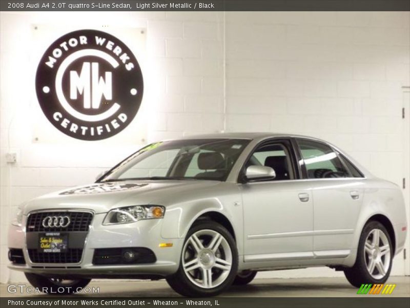 Light Silver Metallic / Black 2008 Audi A4 2.0T quattro S-Line Sedan