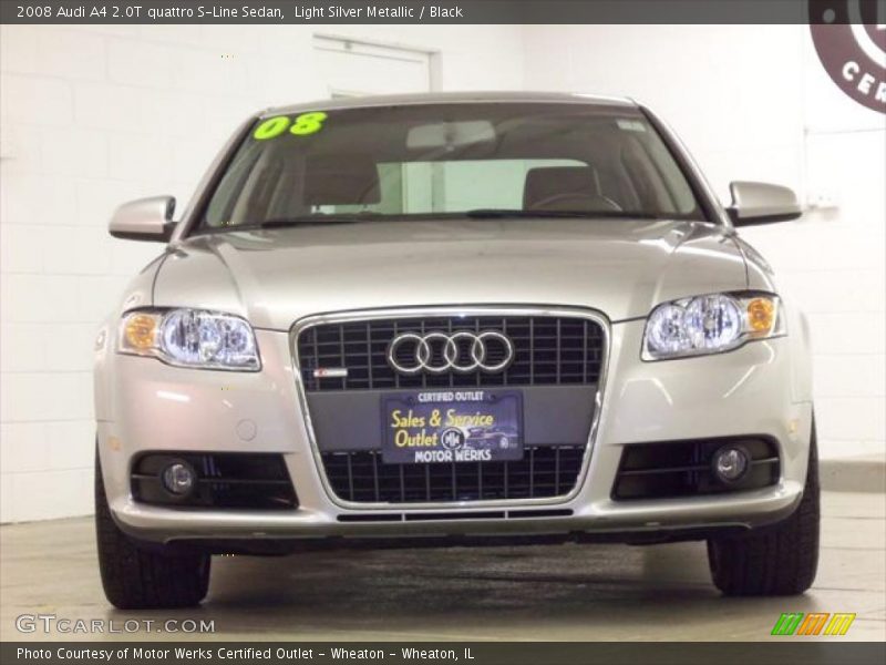 Light Silver Metallic / Black 2008 Audi A4 2.0T quattro S-Line Sedan