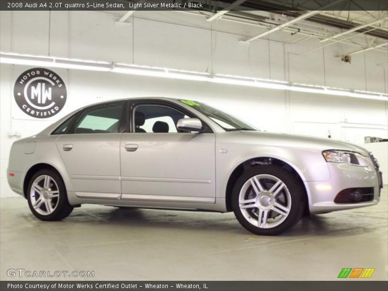 Light Silver Metallic / Black 2008 Audi A4 2.0T quattro S-Line Sedan
