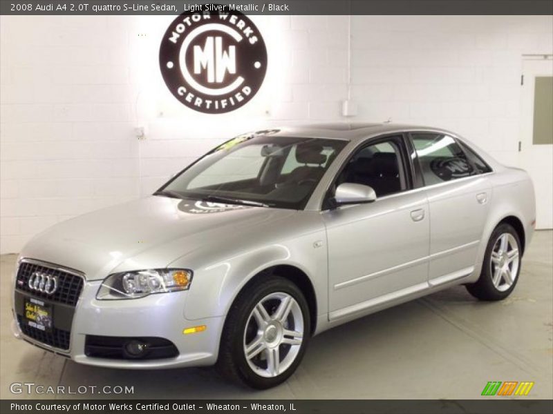Light Silver Metallic / Black 2008 Audi A4 2.0T quattro S-Line Sedan