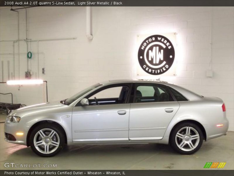 Light Silver Metallic / Black 2008 Audi A4 2.0T quattro S-Line Sedan