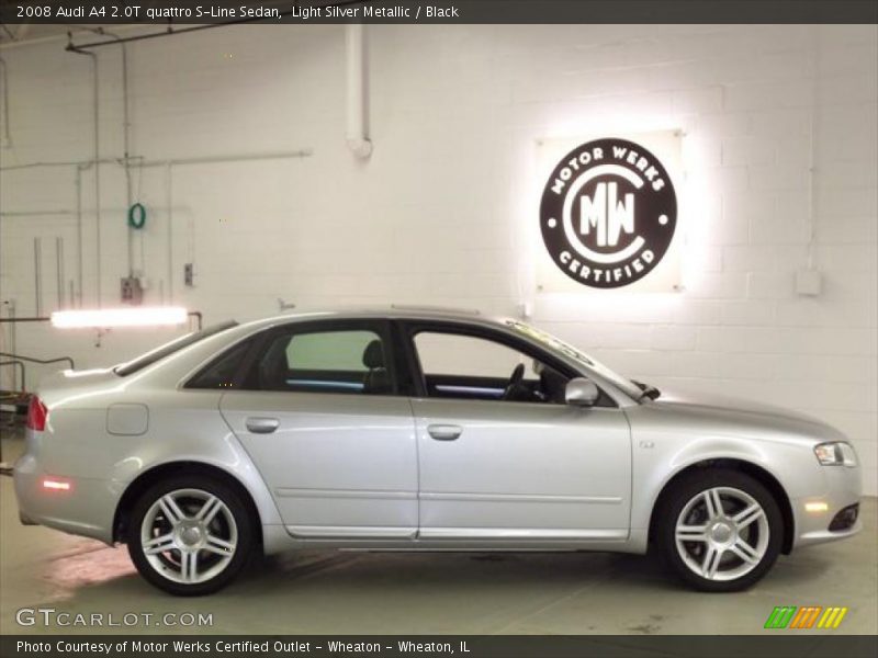 Light Silver Metallic / Black 2008 Audi A4 2.0T quattro S-Line Sedan