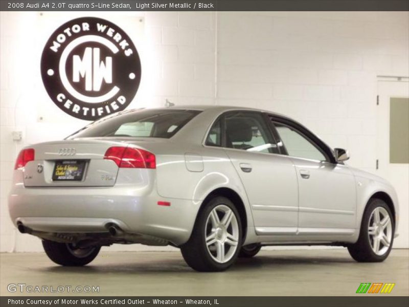 Light Silver Metallic / Black 2008 Audi A4 2.0T quattro S-Line Sedan
