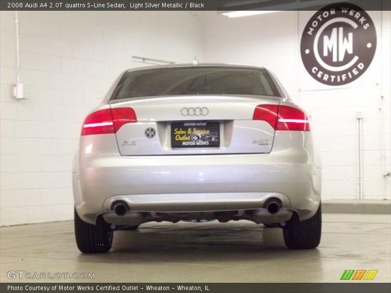 Light Silver Metallic / Black 2008 Audi A4 2.0T quattro S-Line Sedan