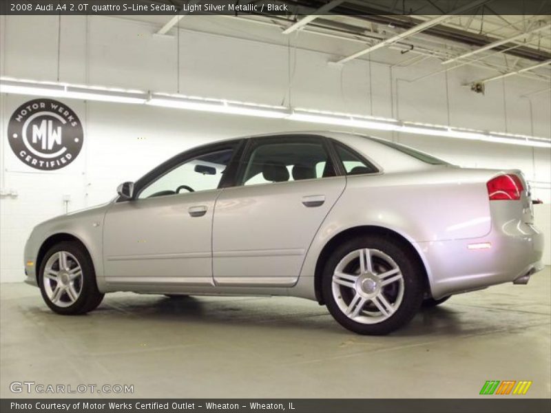 Light Silver Metallic / Black 2008 Audi A4 2.0T quattro S-Line Sedan