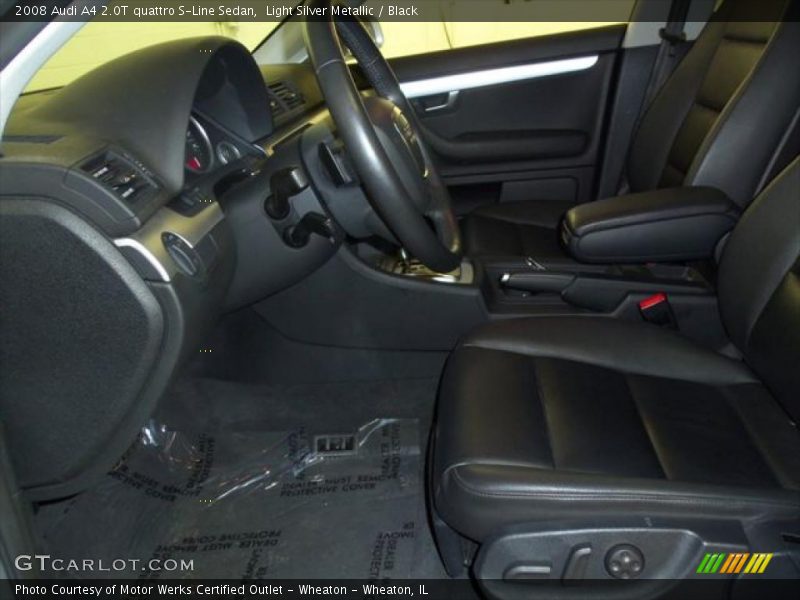 Light Silver Metallic / Black 2008 Audi A4 2.0T quattro S-Line Sedan
