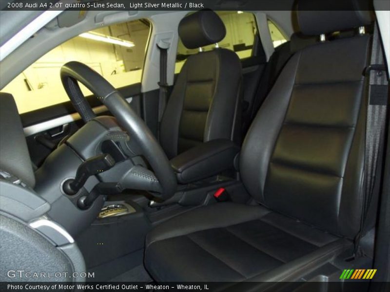 Light Silver Metallic / Black 2008 Audi A4 2.0T quattro S-Line Sedan