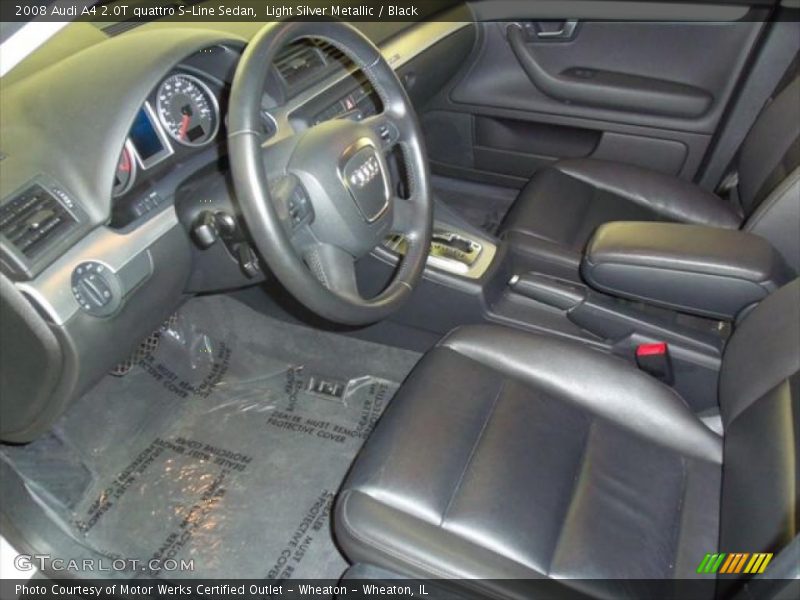Light Silver Metallic / Black 2008 Audi A4 2.0T quattro S-Line Sedan