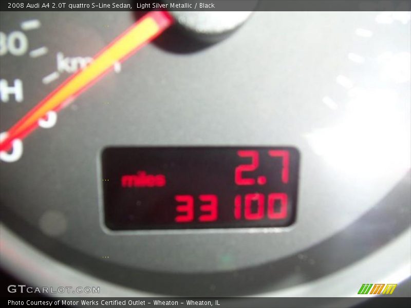 Light Silver Metallic / Black 2008 Audi A4 2.0T quattro S-Line Sedan