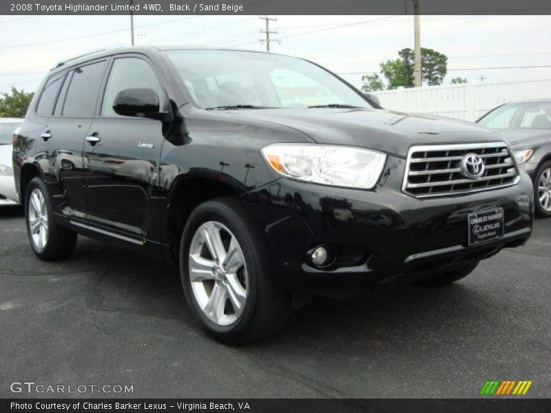 Black / Sand Beige 2008 Toyota Highlander Limited 4WD