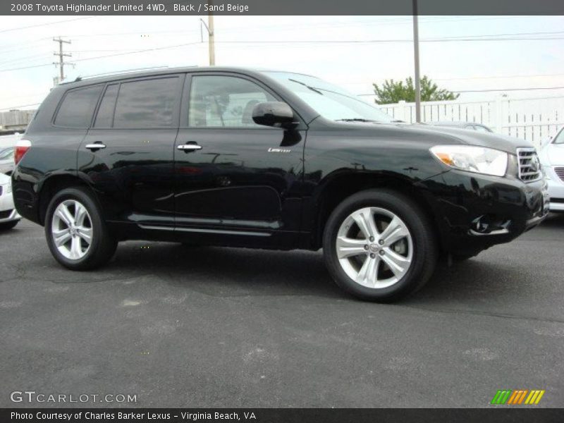 Black / Sand Beige 2008 Toyota Highlander Limited 4WD