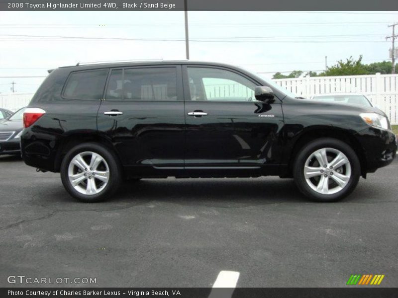 Black / Sand Beige 2008 Toyota Highlander Limited 4WD