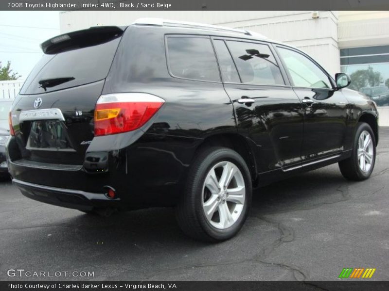 Black / Sand Beige 2008 Toyota Highlander Limited 4WD