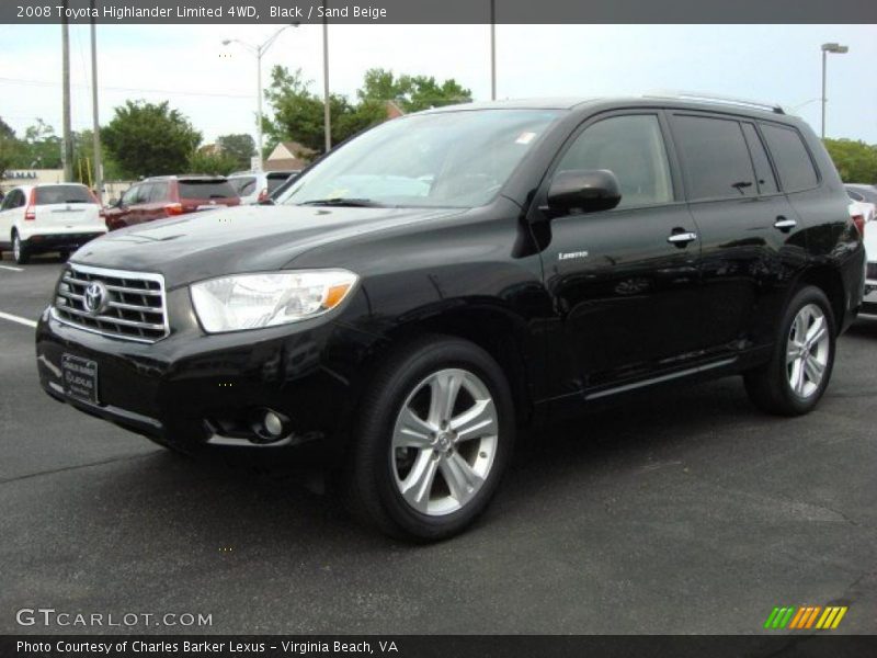 Black / Sand Beige 2008 Toyota Highlander Limited 4WD