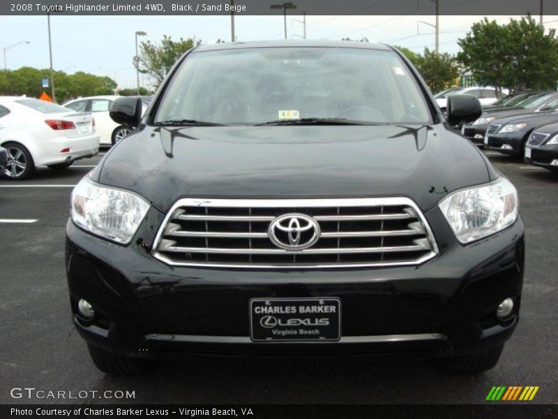 Black / Sand Beige 2008 Toyota Highlander Limited 4WD