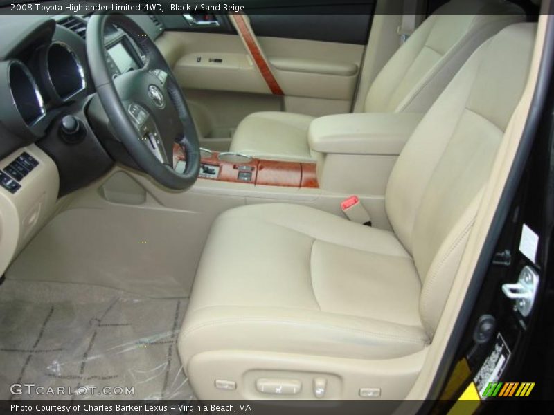 Black / Sand Beige 2008 Toyota Highlander Limited 4WD