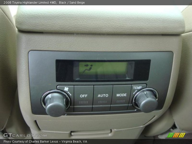 Black / Sand Beige 2008 Toyota Highlander Limited 4WD