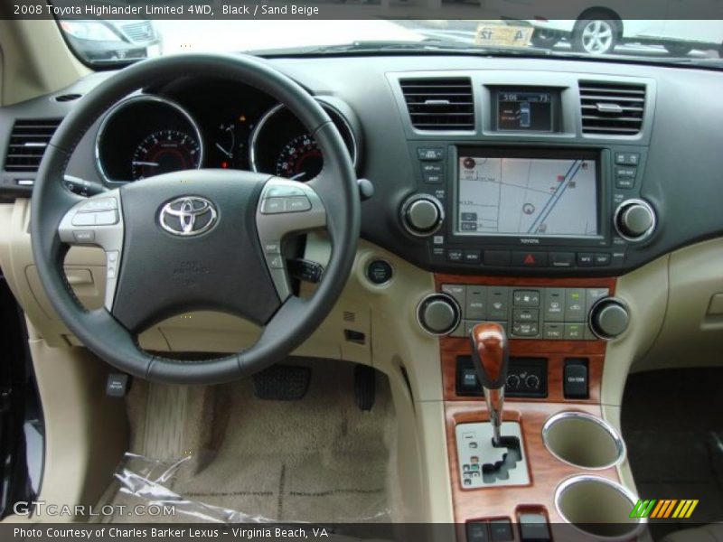 Black / Sand Beige 2008 Toyota Highlander Limited 4WD