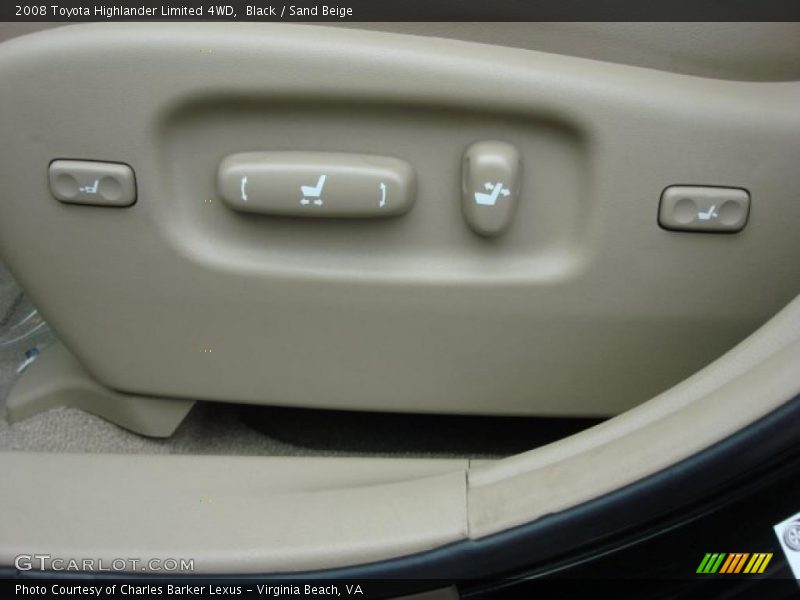 Black / Sand Beige 2008 Toyota Highlander Limited 4WD