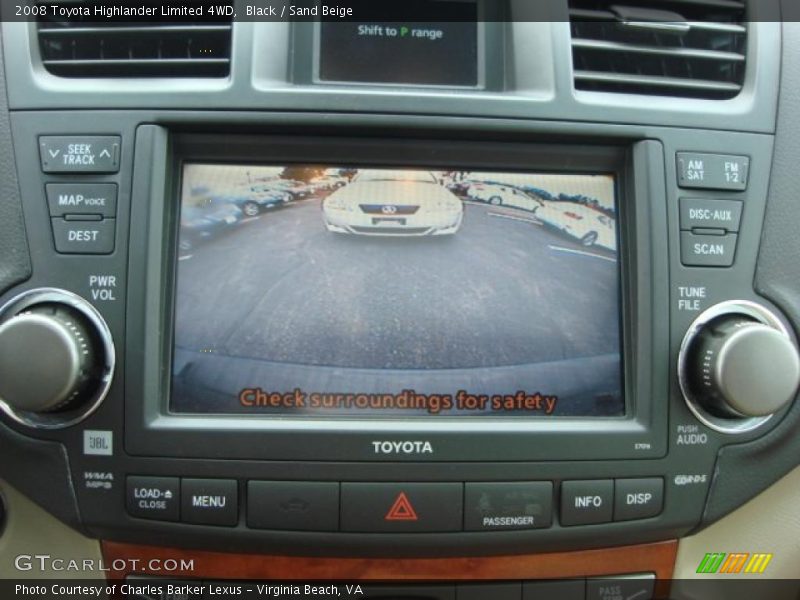 Black / Sand Beige 2008 Toyota Highlander Limited 4WD