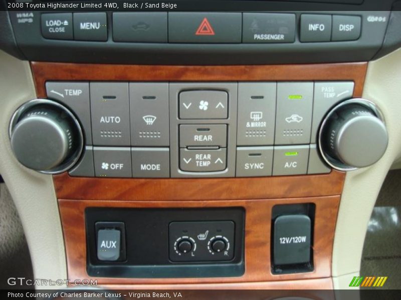 Black / Sand Beige 2008 Toyota Highlander Limited 4WD