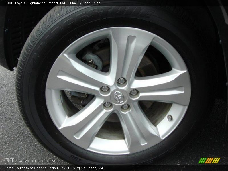 Black / Sand Beige 2008 Toyota Highlander Limited 4WD