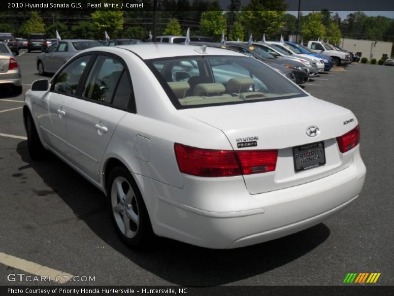 Pearl White / Camel 2010 Hyundai Sonata GLS