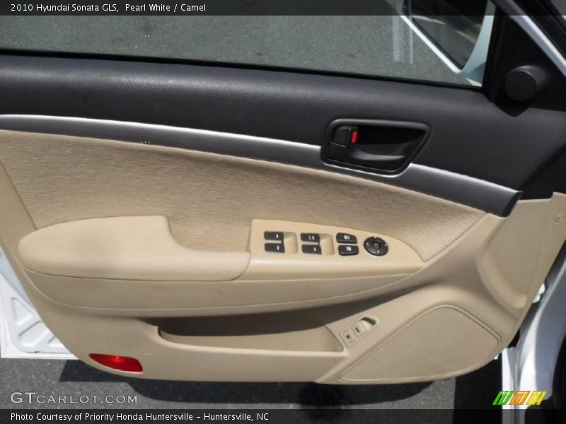 Pearl White / Camel 2010 Hyundai Sonata GLS