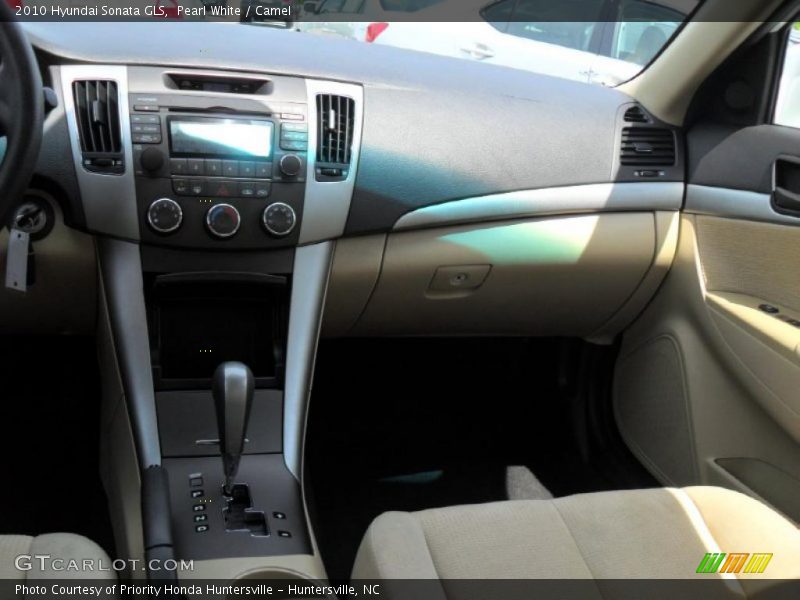 Pearl White / Camel 2010 Hyundai Sonata GLS