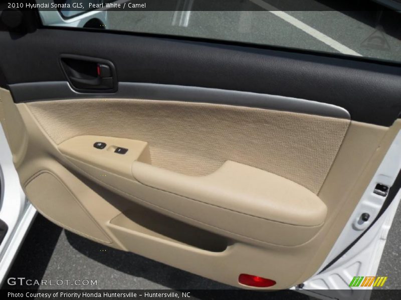 Pearl White / Camel 2010 Hyundai Sonata GLS