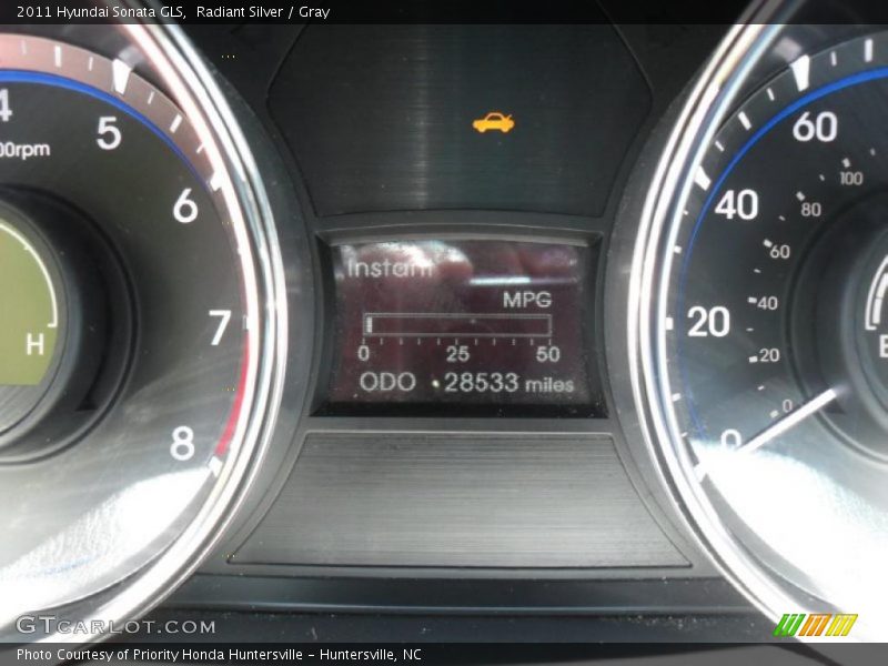 Radiant Silver / Gray 2011 Hyundai Sonata GLS