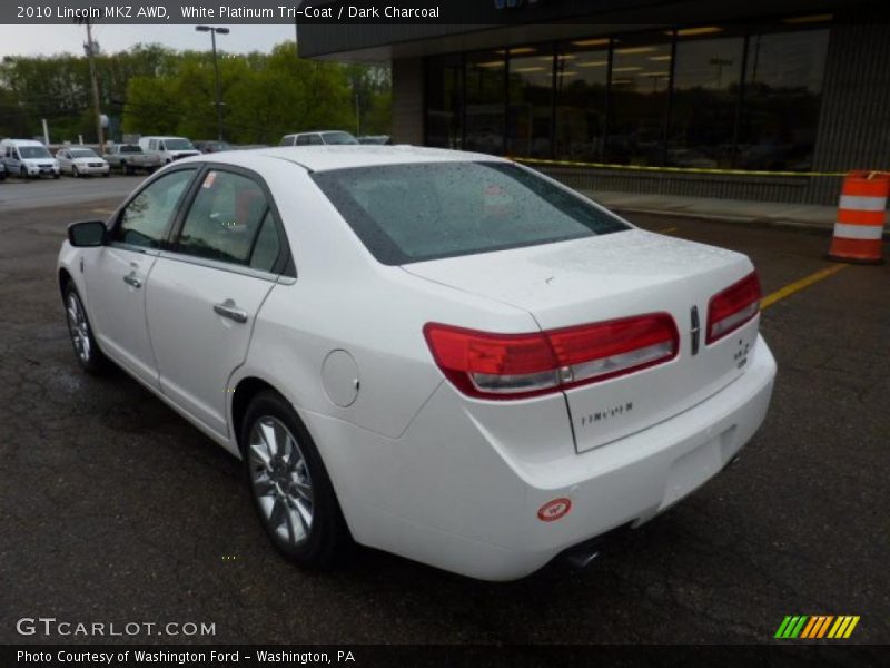 White Platinum Tri-Coat / Dark Charcoal 2010 Lincoln MKZ AWD