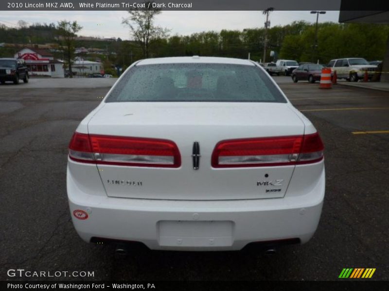 White Platinum Tri-Coat / Dark Charcoal 2010 Lincoln MKZ AWD