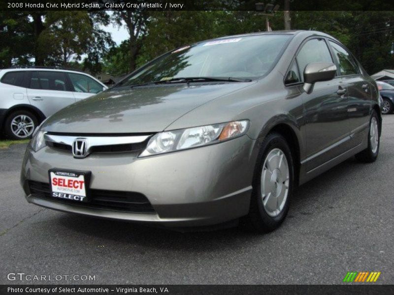 Galaxy Gray Metallic / Ivory 2008 Honda Civic Hybrid Sedan