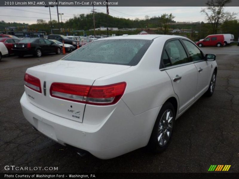 White Platinum Tri-Coat / Dark Charcoal 2010 Lincoln MKZ AWD