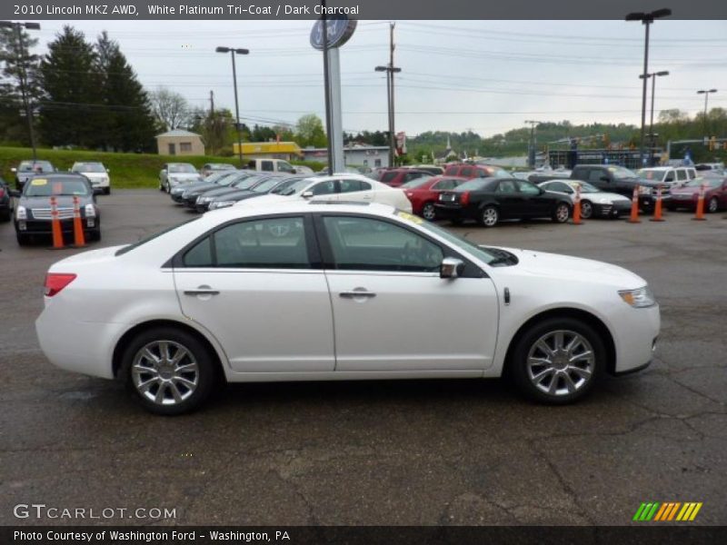 White Platinum Tri-Coat / Dark Charcoal 2010 Lincoln MKZ AWD