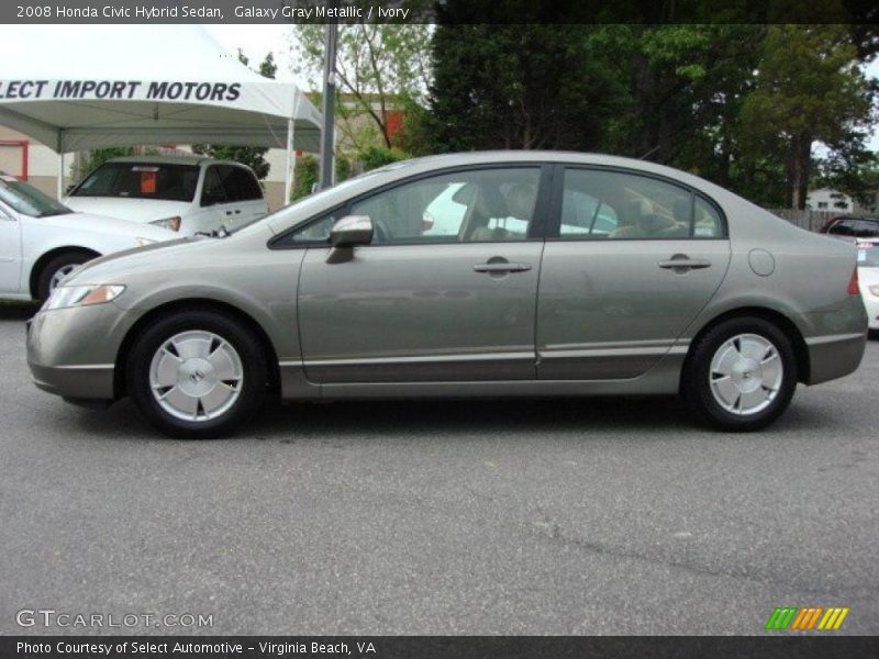 Galaxy Gray Metallic / Ivory 2008 Honda Civic Hybrid Sedan