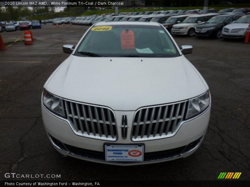 White Platinum Tri-Coat / Dark Charcoal 2010 Lincoln MKZ AWD