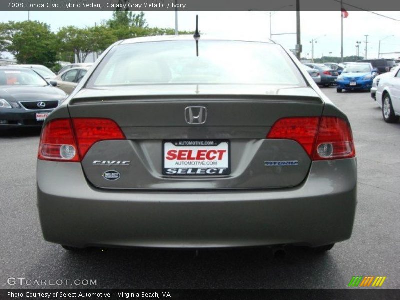 Galaxy Gray Metallic / Ivory 2008 Honda Civic Hybrid Sedan