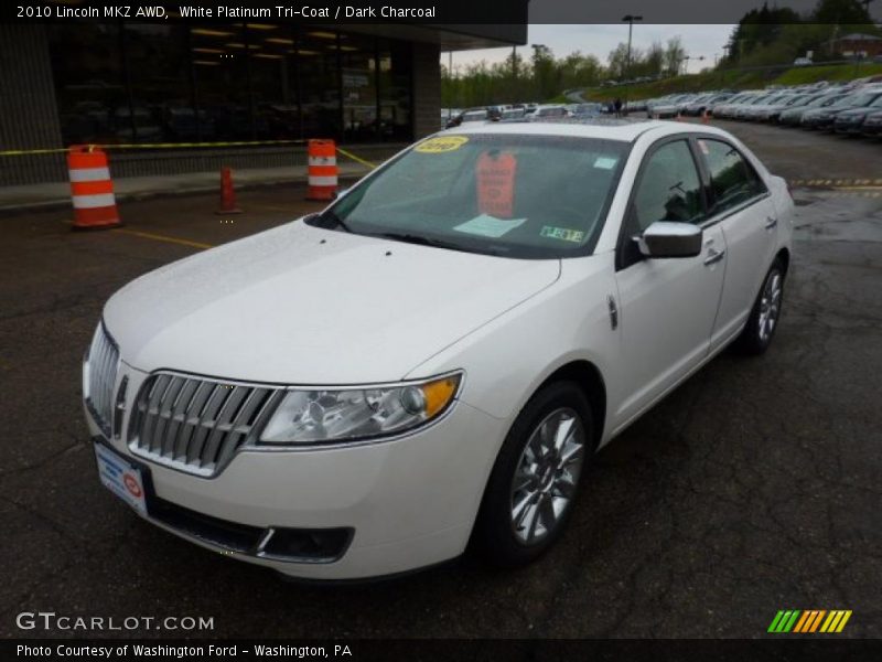 White Platinum Tri-Coat / Dark Charcoal 2010 Lincoln MKZ AWD