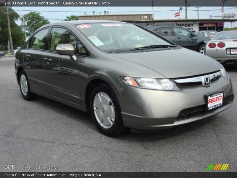 Galaxy Gray Metallic / Ivory 2008 Honda Civic Hybrid Sedan