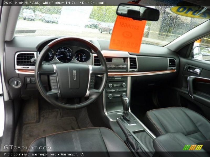 White Platinum Tri-Coat / Dark Charcoal 2010 Lincoln MKZ AWD