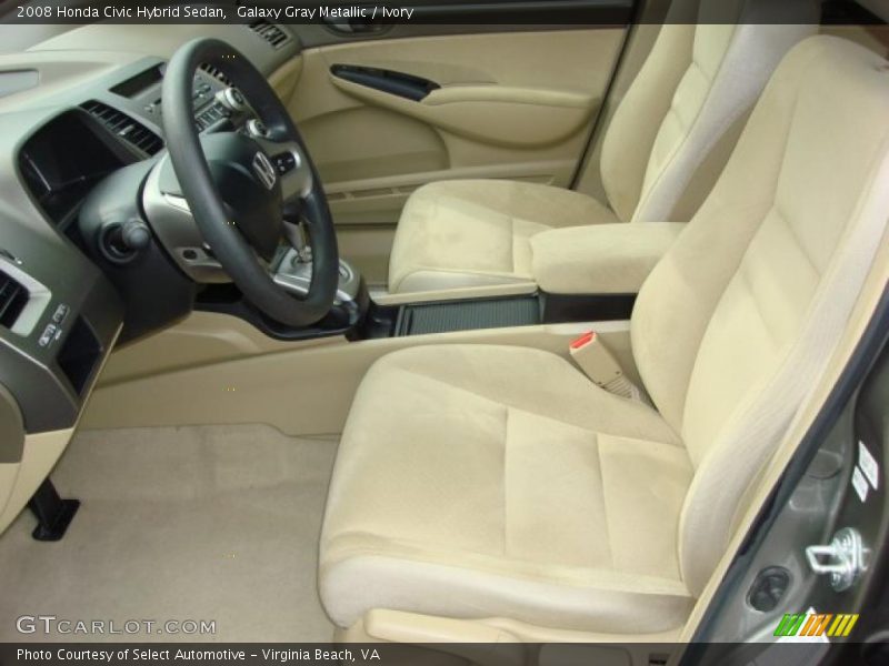 Galaxy Gray Metallic / Ivory 2008 Honda Civic Hybrid Sedan