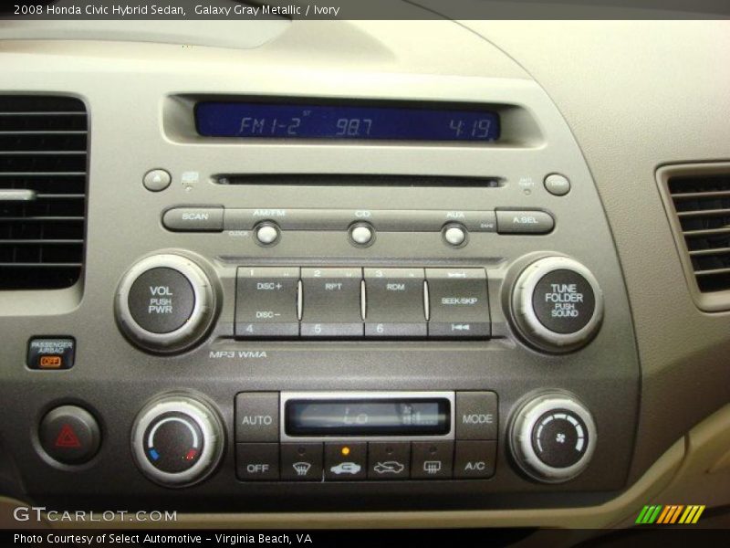Galaxy Gray Metallic / Ivory 2008 Honda Civic Hybrid Sedan