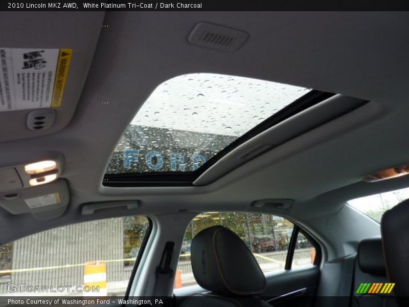 White Platinum Tri-Coat / Dark Charcoal 2010 Lincoln MKZ AWD