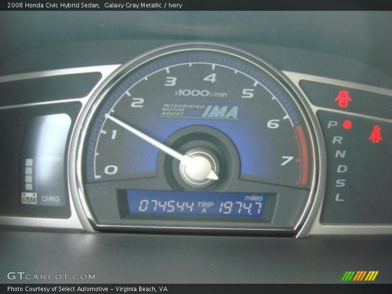Galaxy Gray Metallic / Ivory 2008 Honda Civic Hybrid Sedan