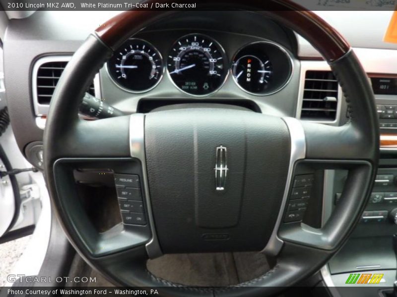 White Platinum Tri-Coat / Dark Charcoal 2010 Lincoln MKZ AWD